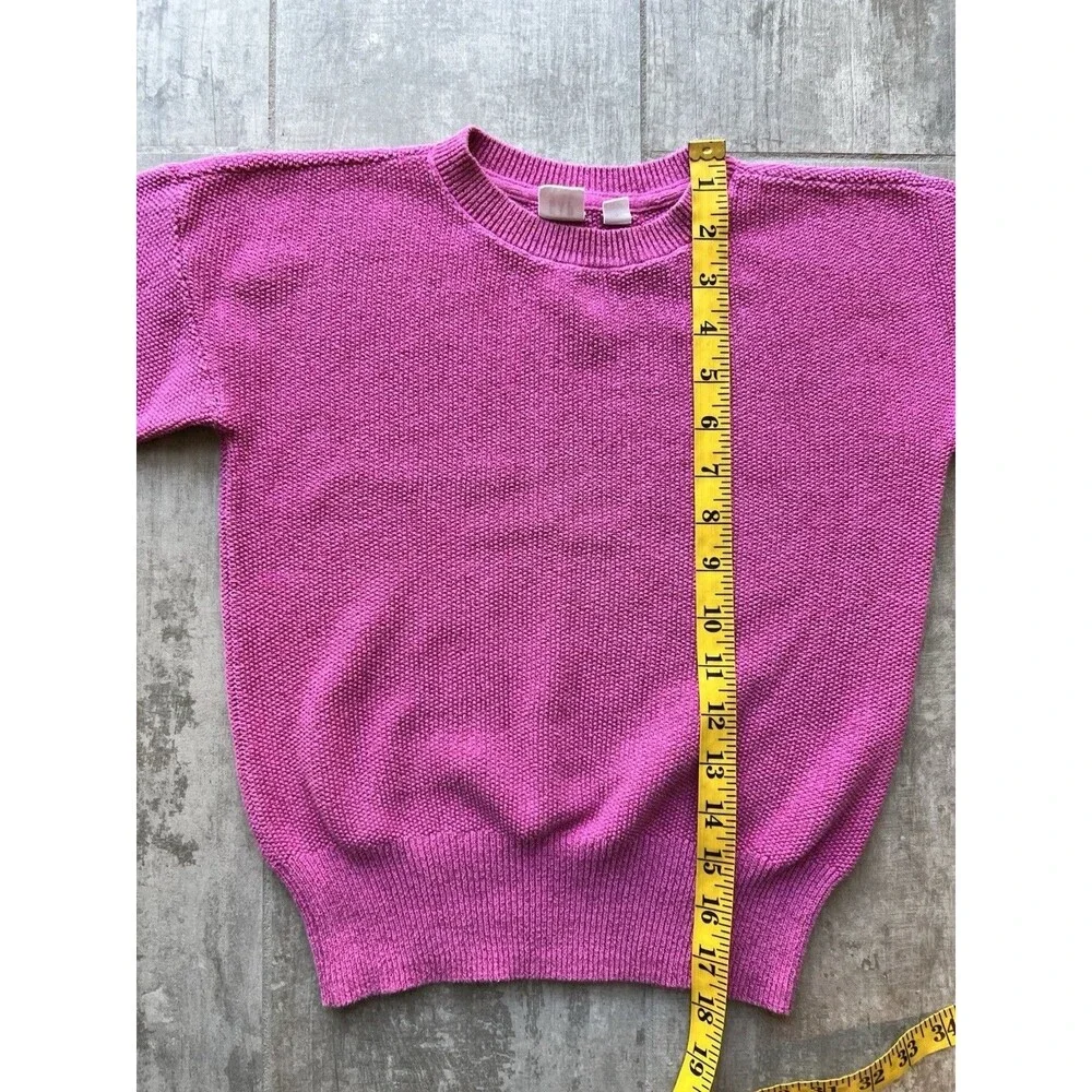 GAP Kids Sweater Girls Pink Metallic Shimmer Knit Pullover Crew Neck Casual S